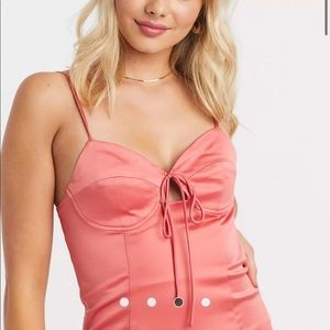 Topshop bustier slip midi dress